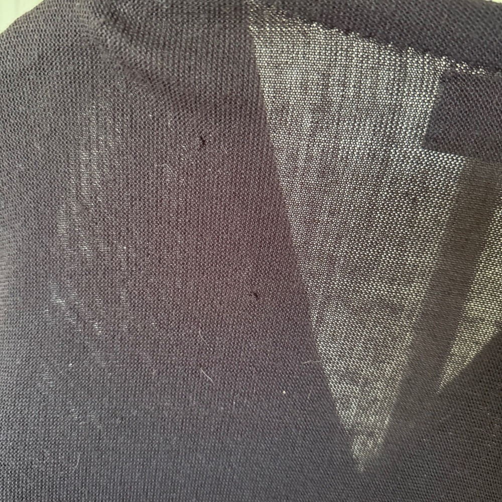 70's Campus Vintage Black V-Neck Button Front Cardigan Sweater Made in USA M/L - Picture 4 of 7